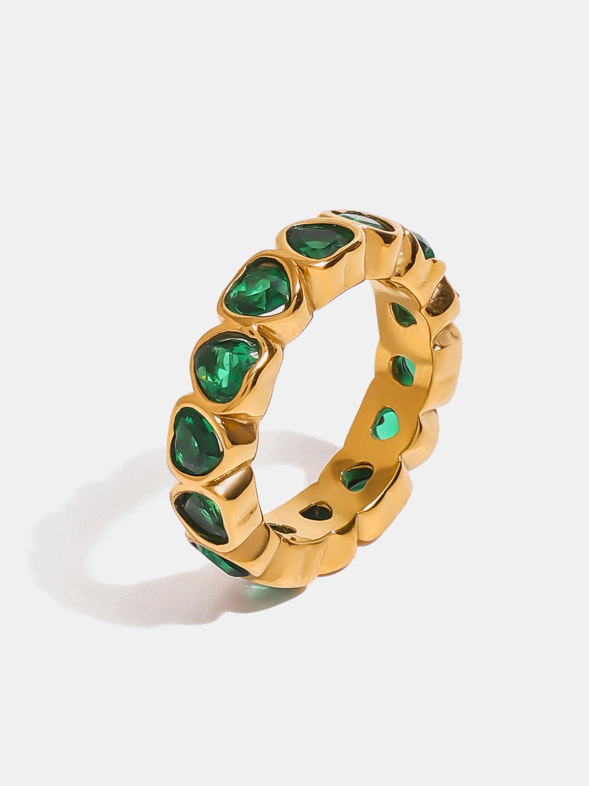 Anello in zirconio placcato oro