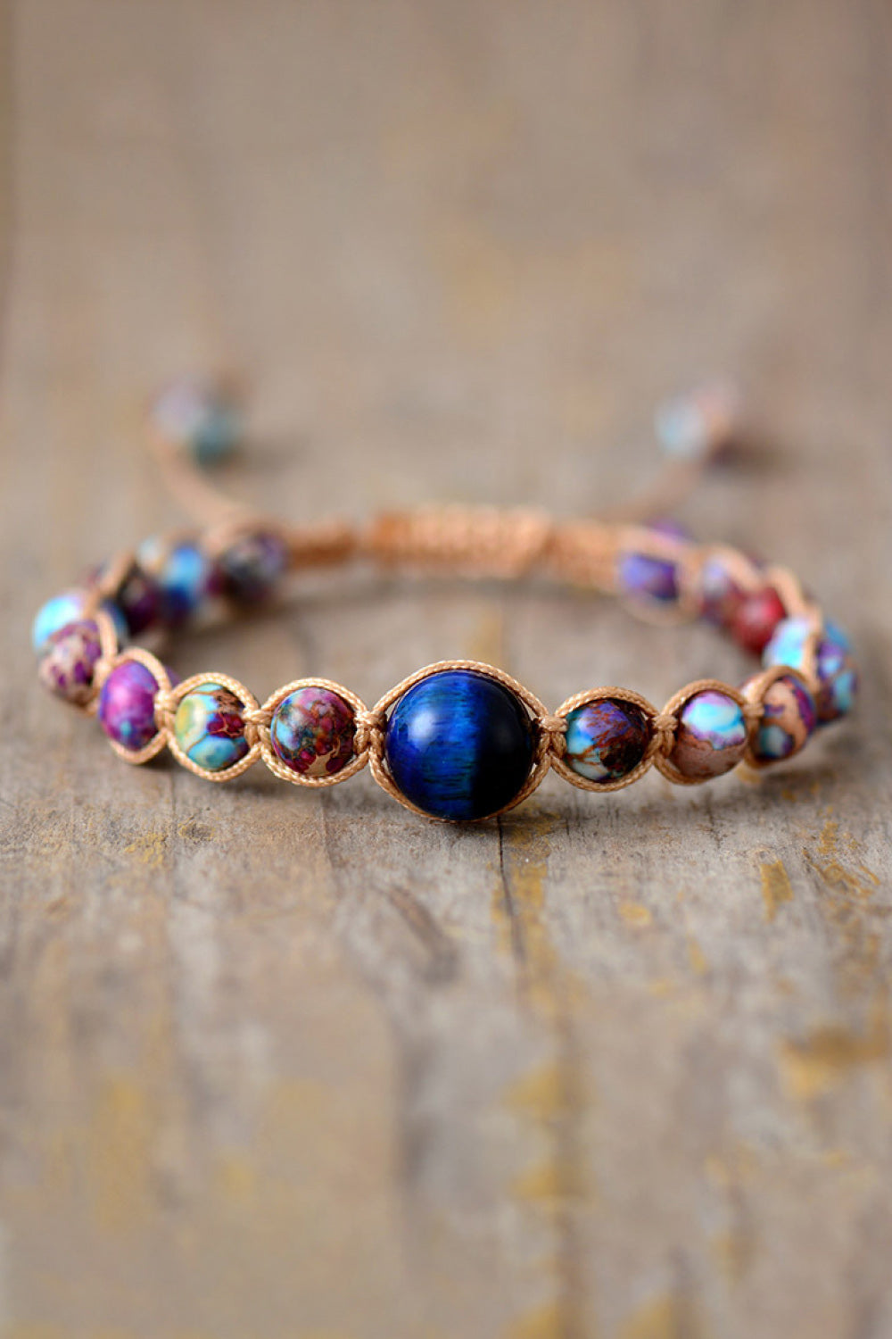 Pulsera de piedra de jaspe imperial