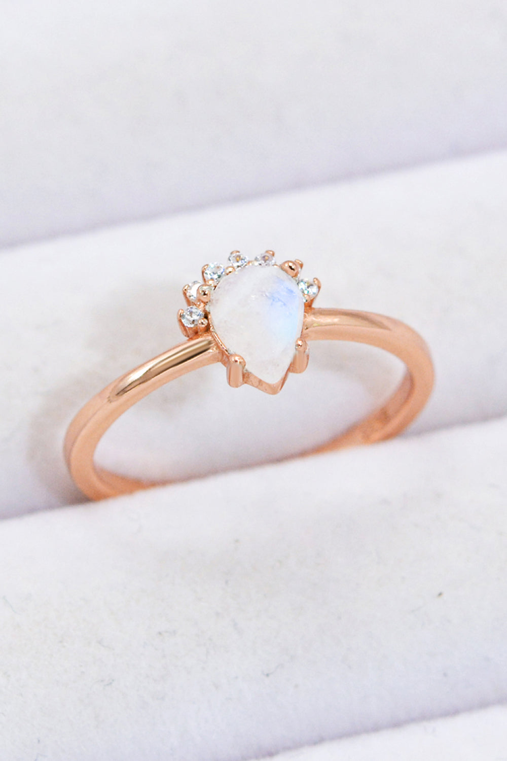 Rosen Guld Månestens Perle Ring