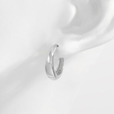 Orecchini Huggie in Argento Zircone