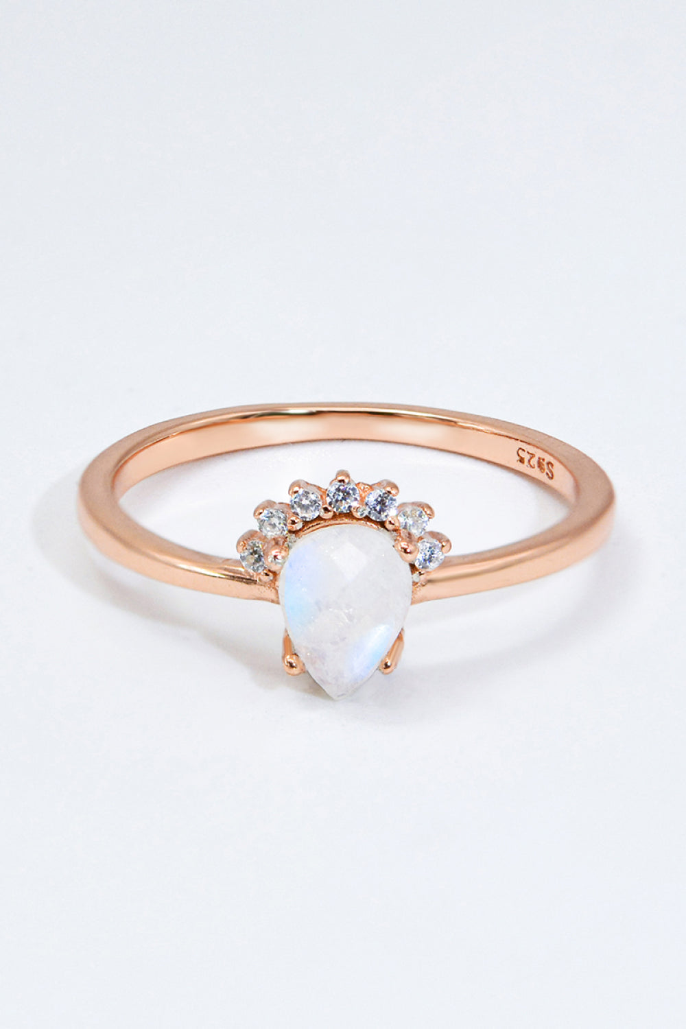 Rosen Guld Månestens Perle Ring