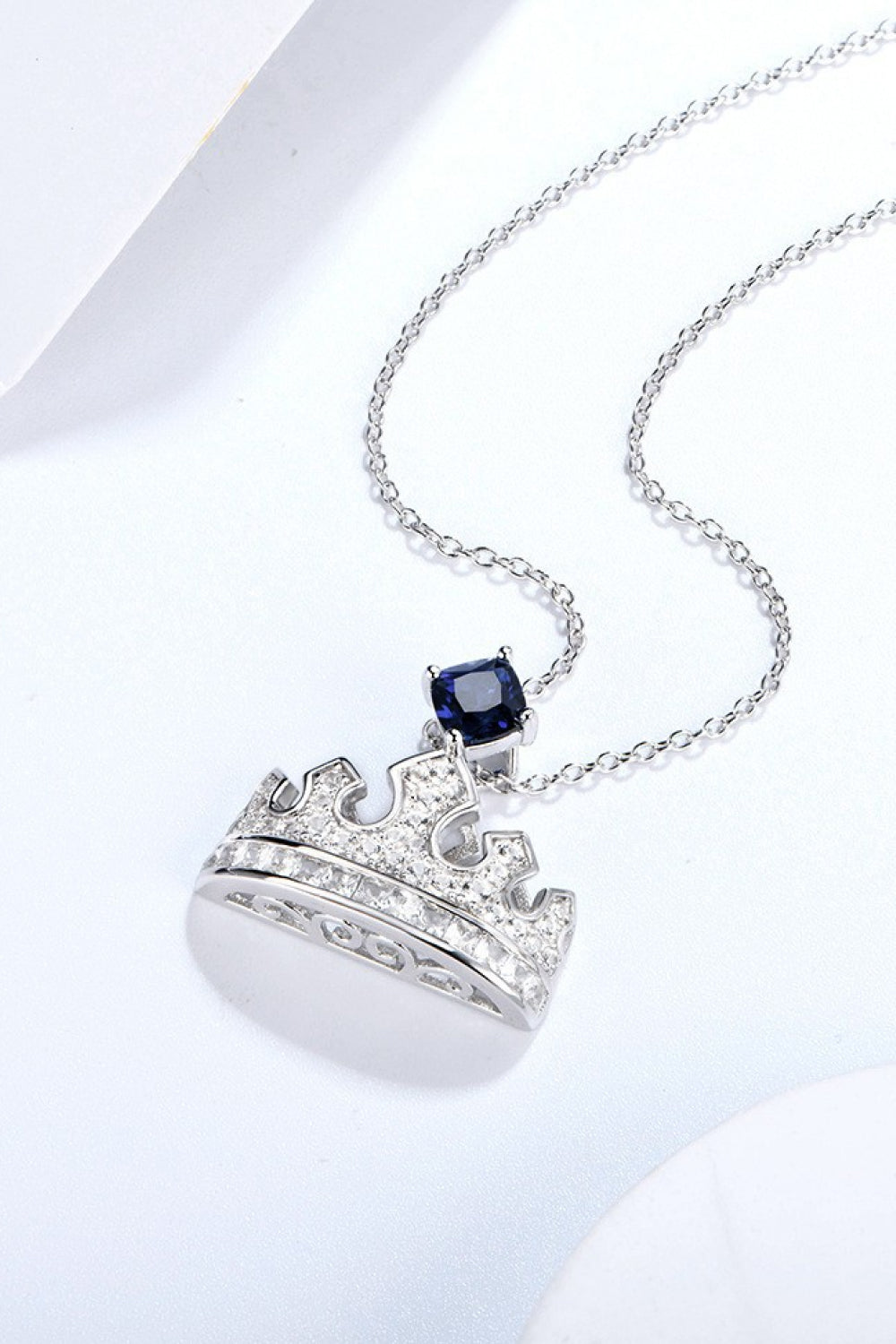 Pendente Corona di Zaffiro Zircone