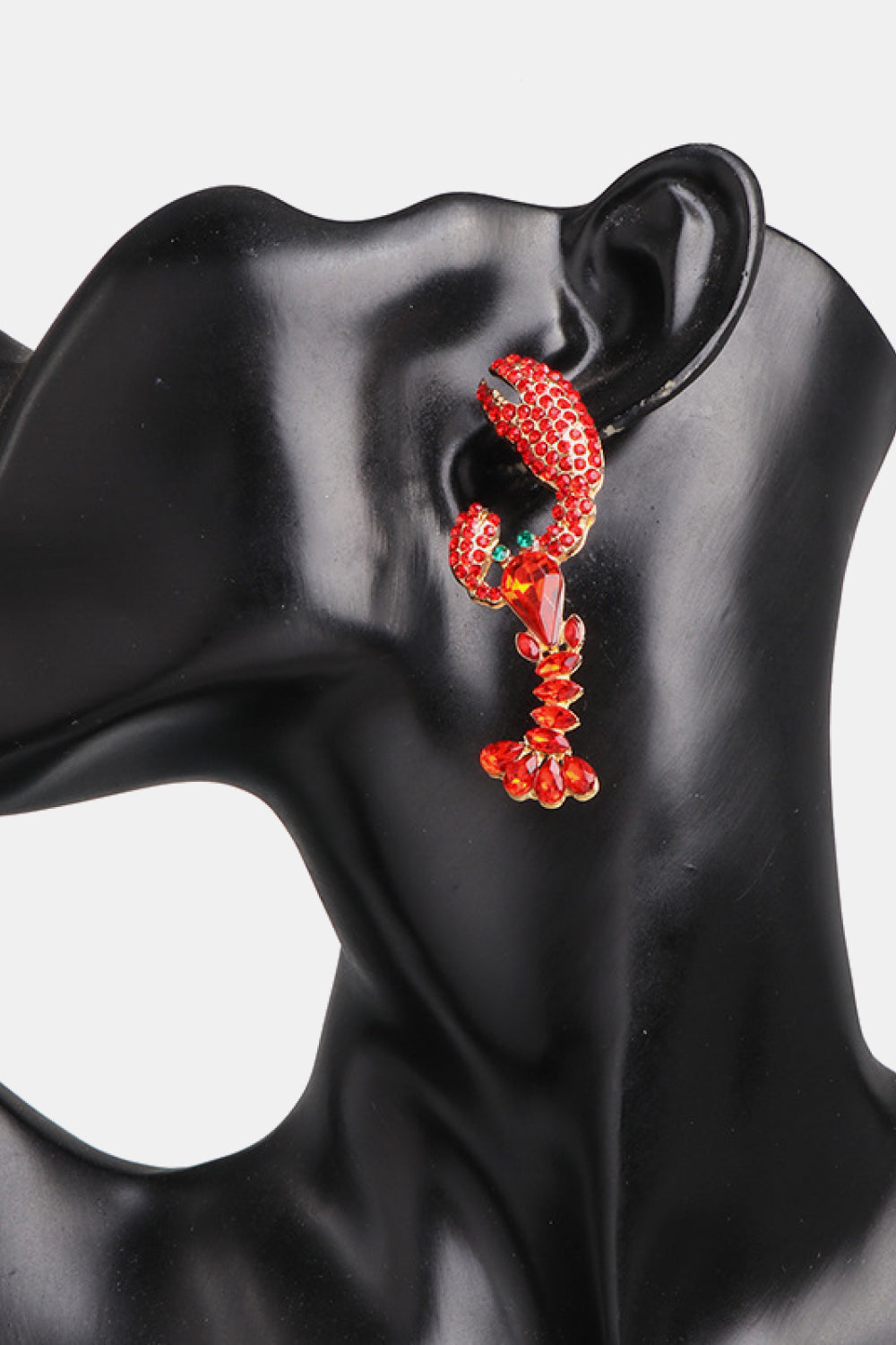 Lobster Glass Drop Earrings
