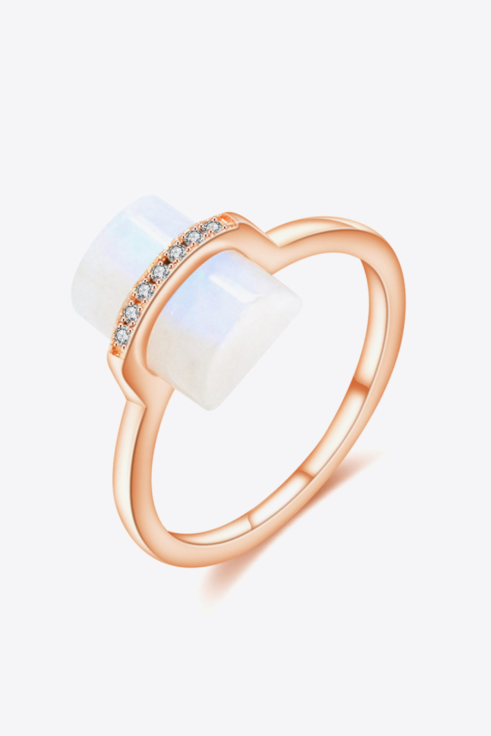Platinum Moonstone Ring