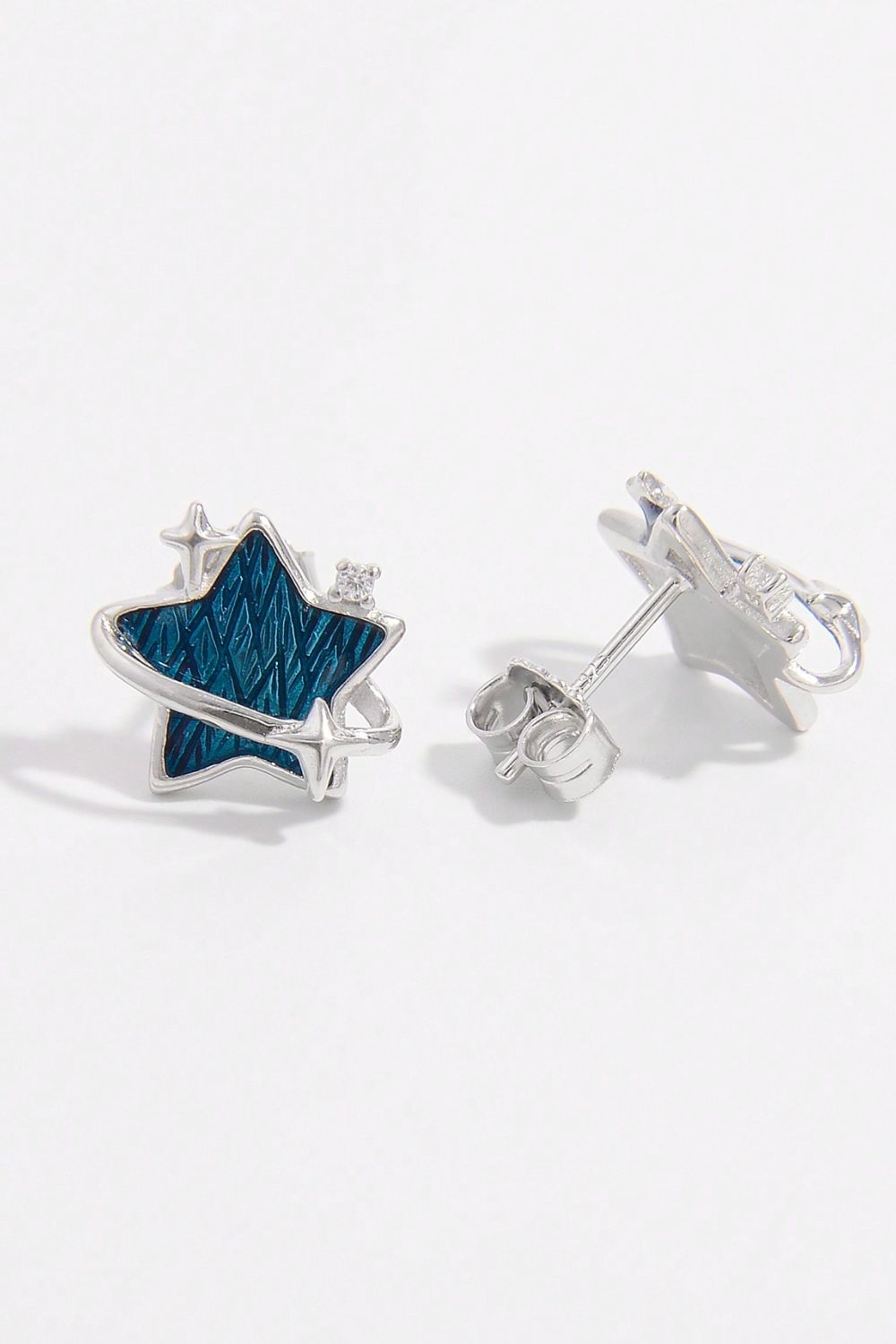 Zircon Star Sølv Studs