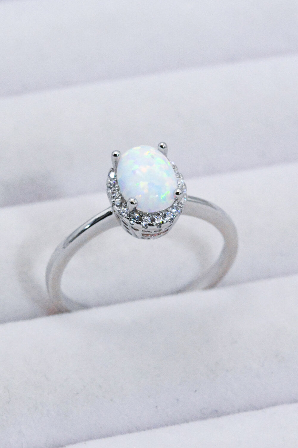 4-zackiger Opal-Silberring