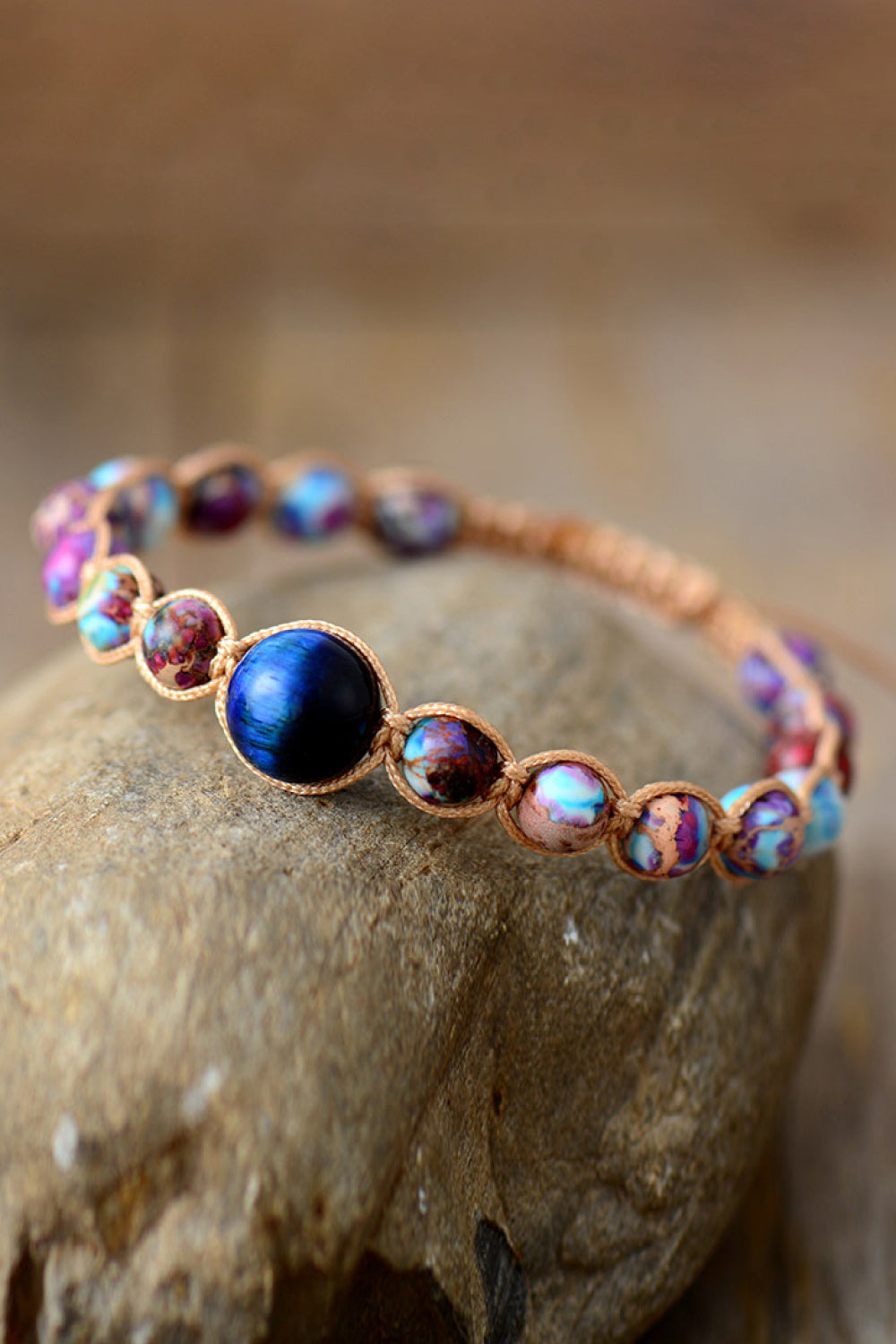 Pulsera de piedra de jaspe imperial