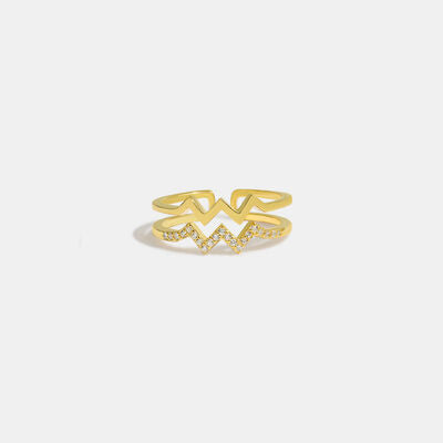 Anello Aperto Wave Zircon