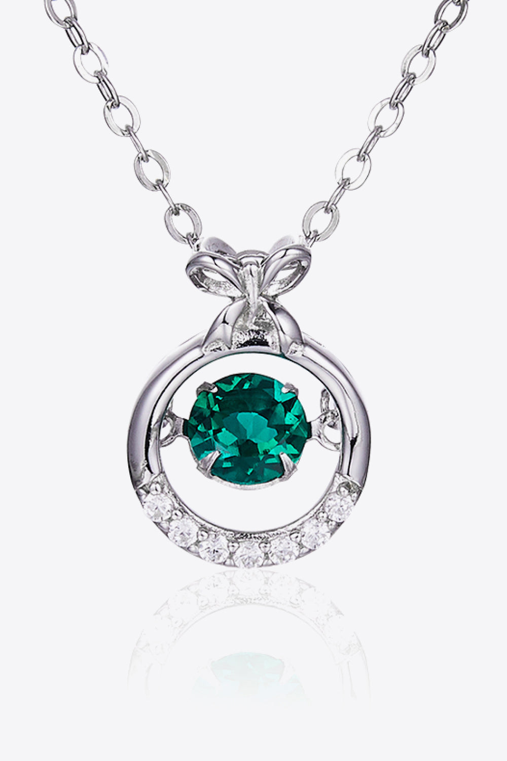 Lab Emerald Pendant Chain