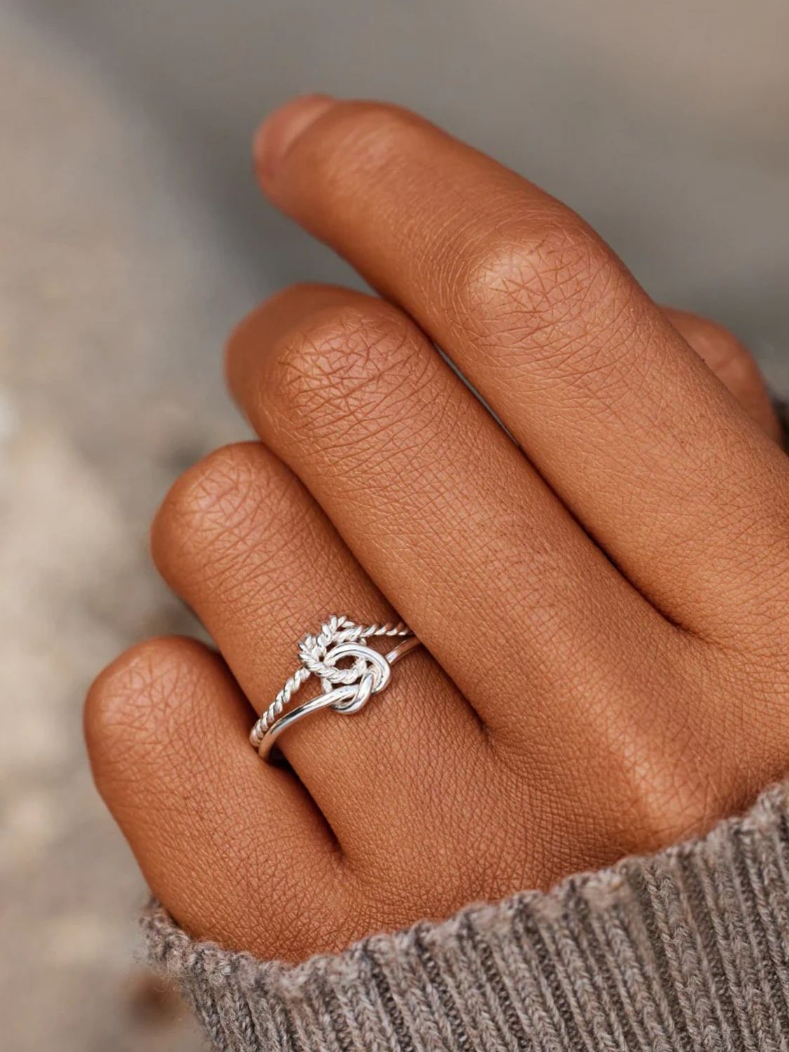 Knotted Silver Ring
