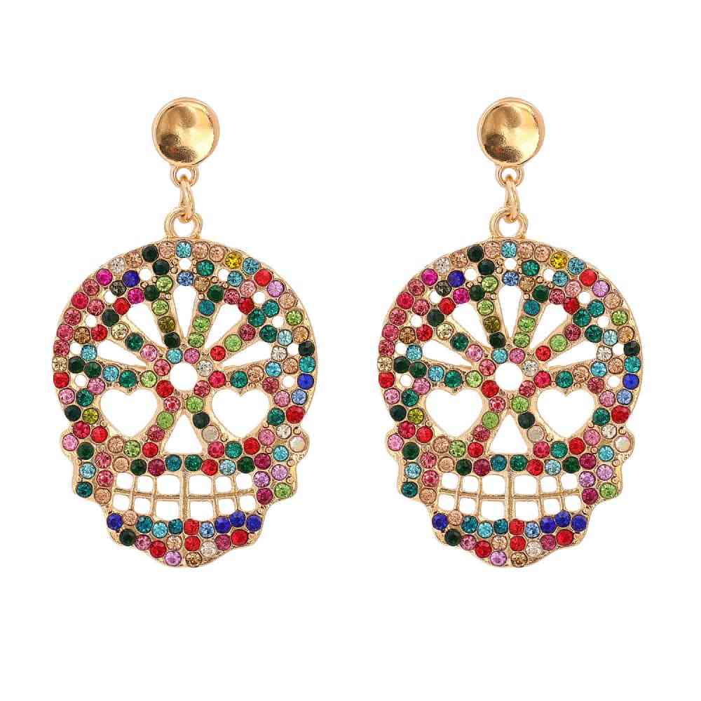 Krystalhoved Dangle Hoops