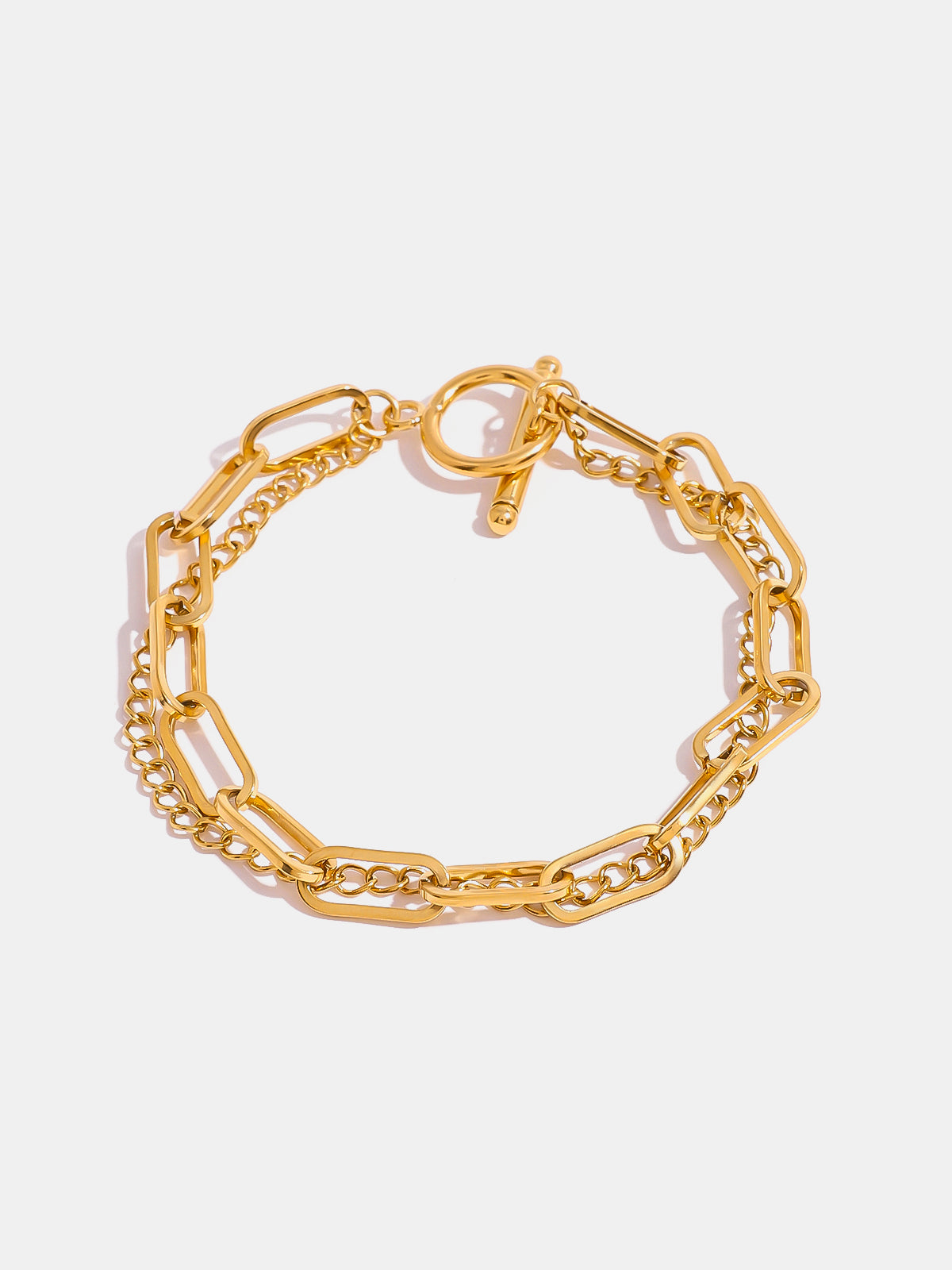 Bracciale a maglie placcato in oro