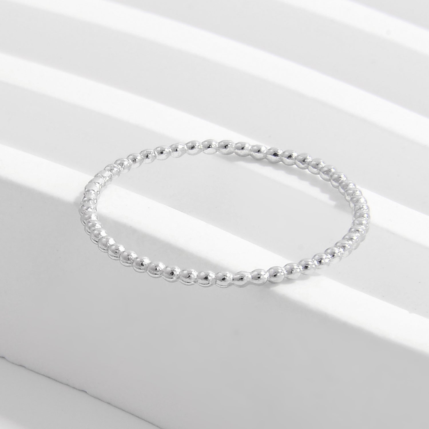 Silver Beaded Ring