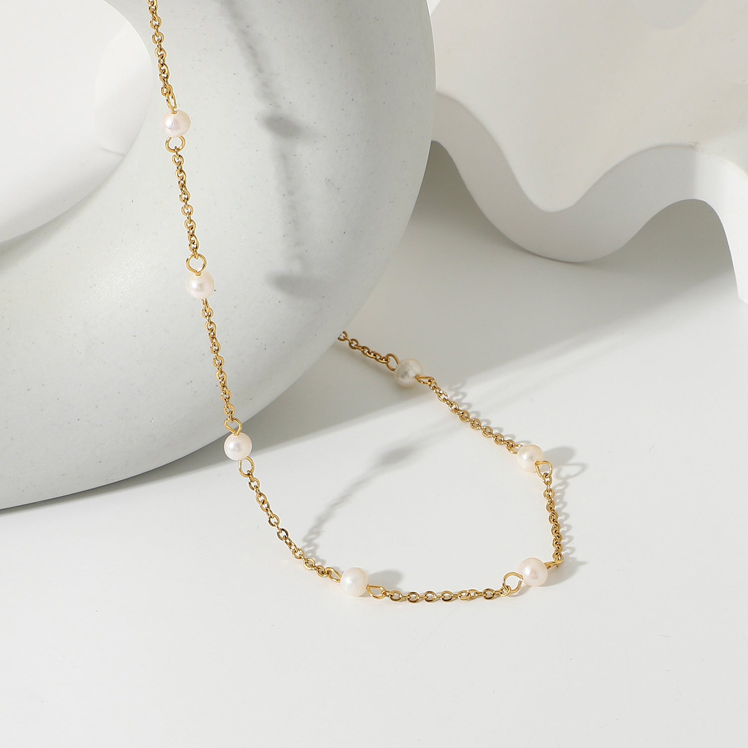 Gold-Plated Pearl Strand