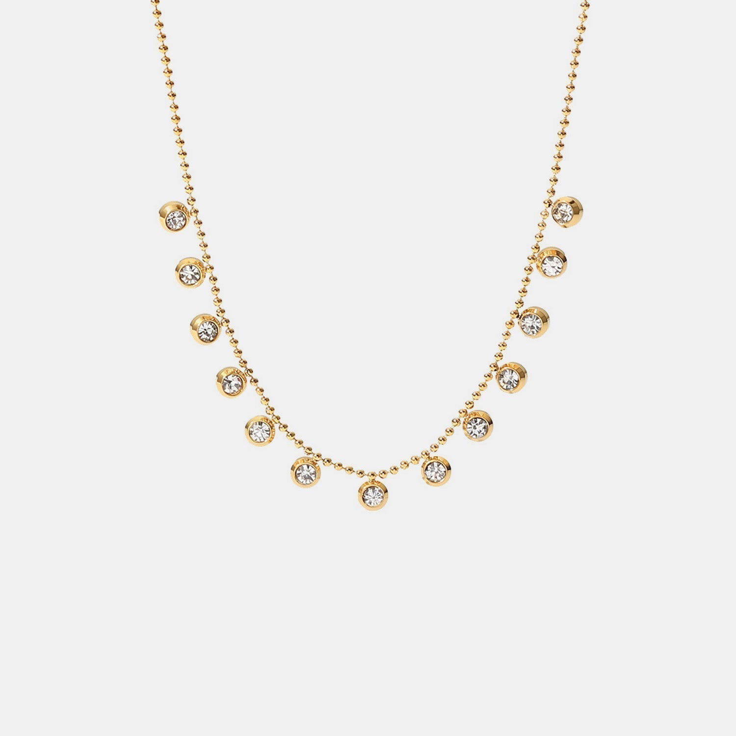 Gold Zircon Pendant Chain