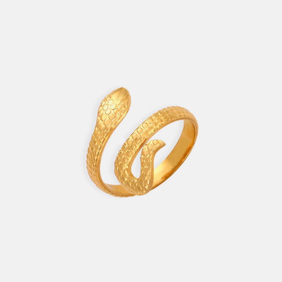 Anello Serpente d'Acciaio Intrecciato