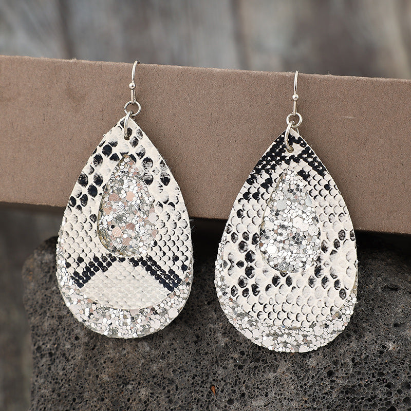 Gocce di pelle con paillettes