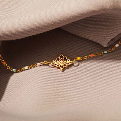 Braccialetto con perline Gold Lotus