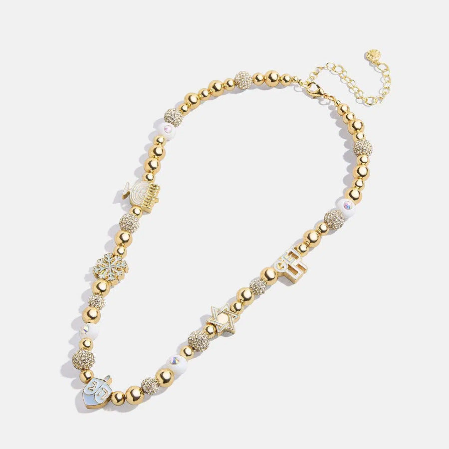 Guldperle Rhinestone Kæde