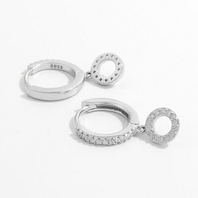 Orecchini a cerchio con cerniera in zircone