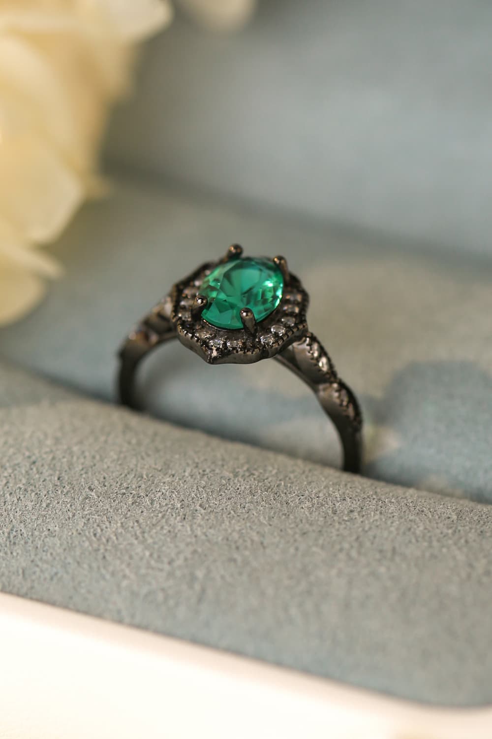 Paraiba Zirkon Prong Ring