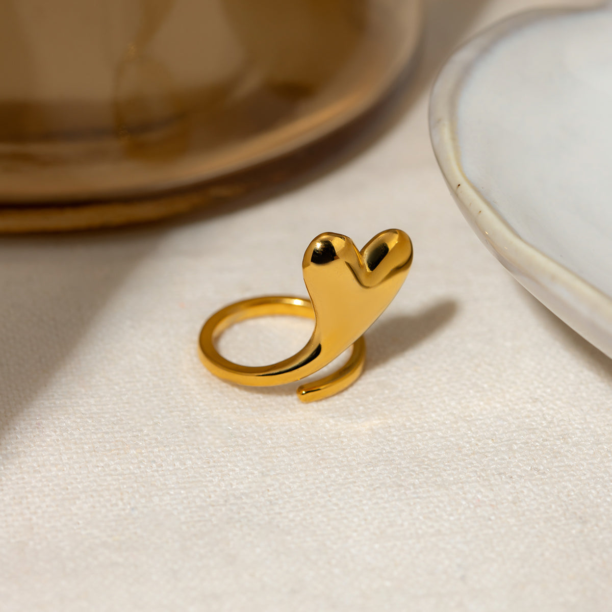 Hjerte Twist Stål Ring