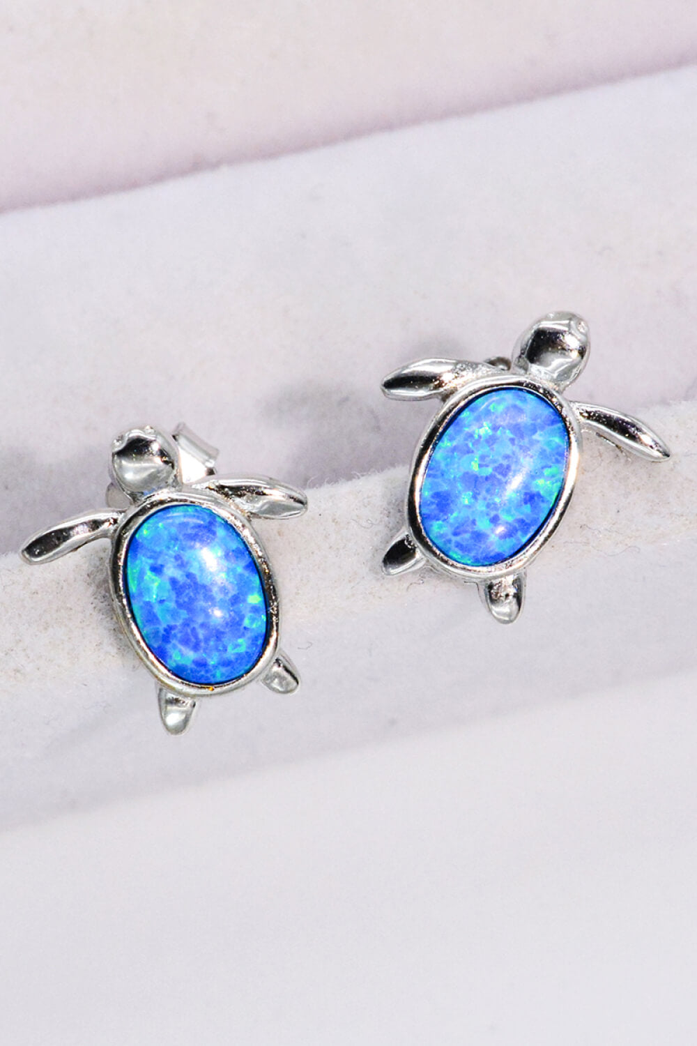Orecchini a bottone Opal Turtle