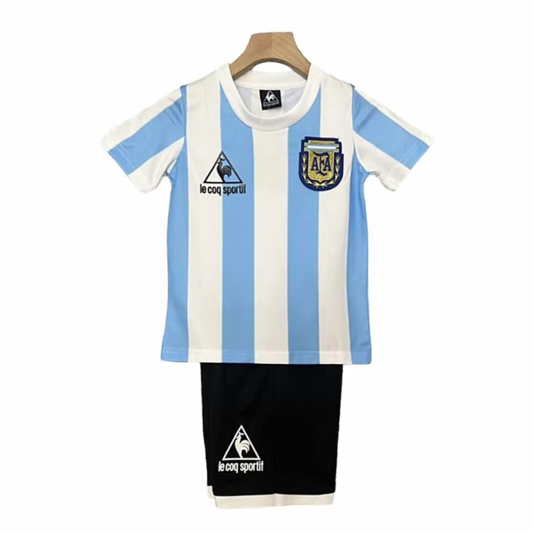 1986 Argentinien Home - Kinder Fußballtrikot