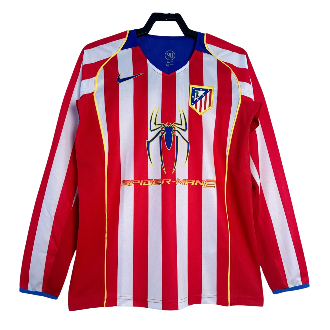 2004/05 Athletico Madrid shirt met lange mouwen voor thuiswedstrijd