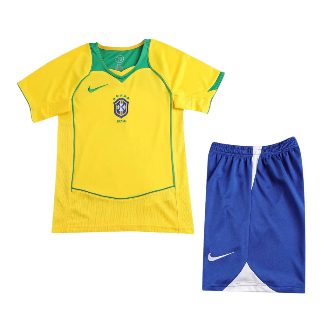 2004 Brasilien Home - Kinder Fußball-Kit