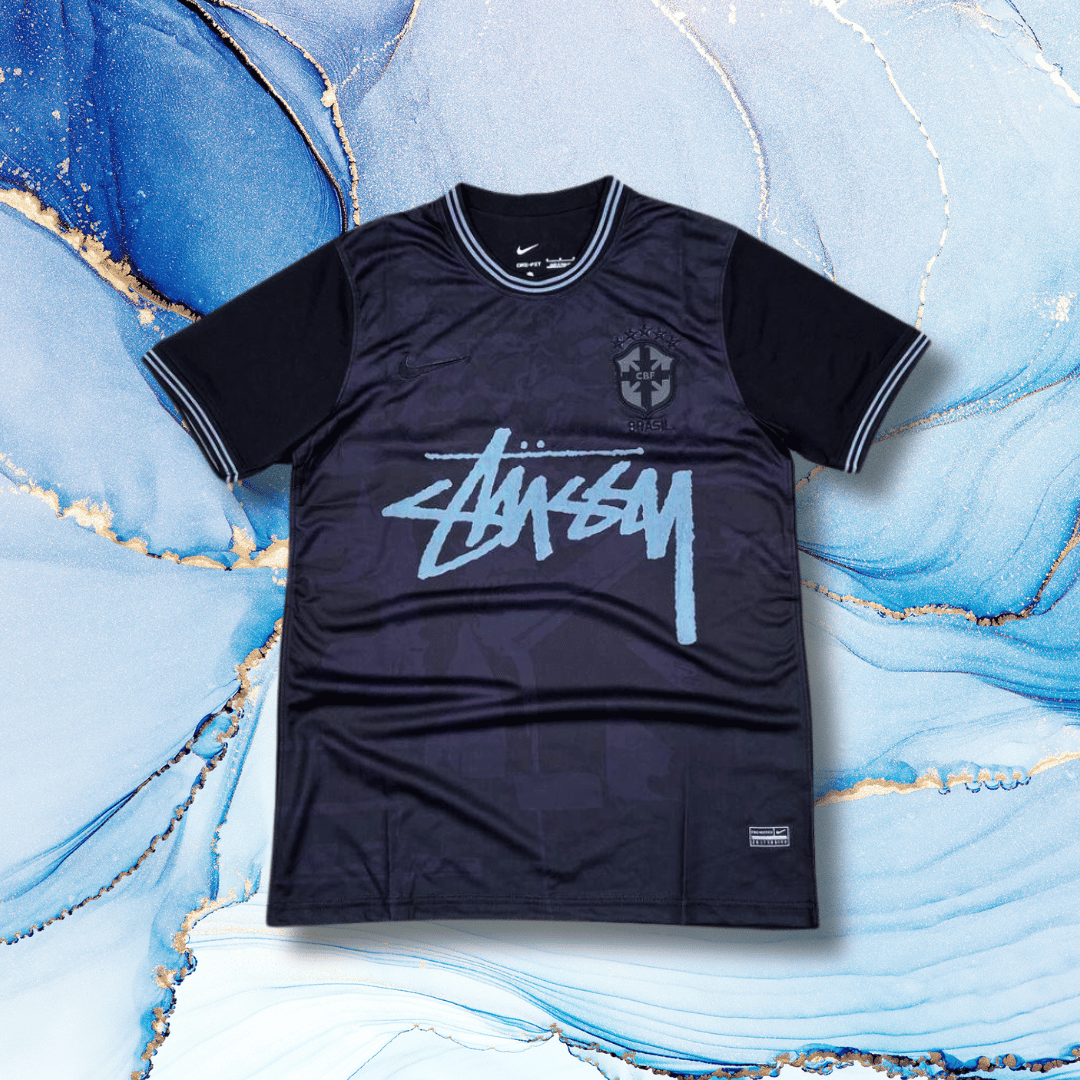 2024 Brazil Stussy Shirt - Black Marble Edition
