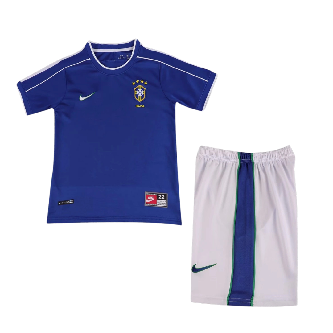 1998 Brasilien Auswärtstrikot - Kinder-Fußballtrikot
