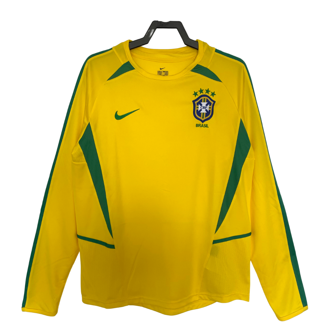 2002 Brasilien Langarm-Heimtrikot