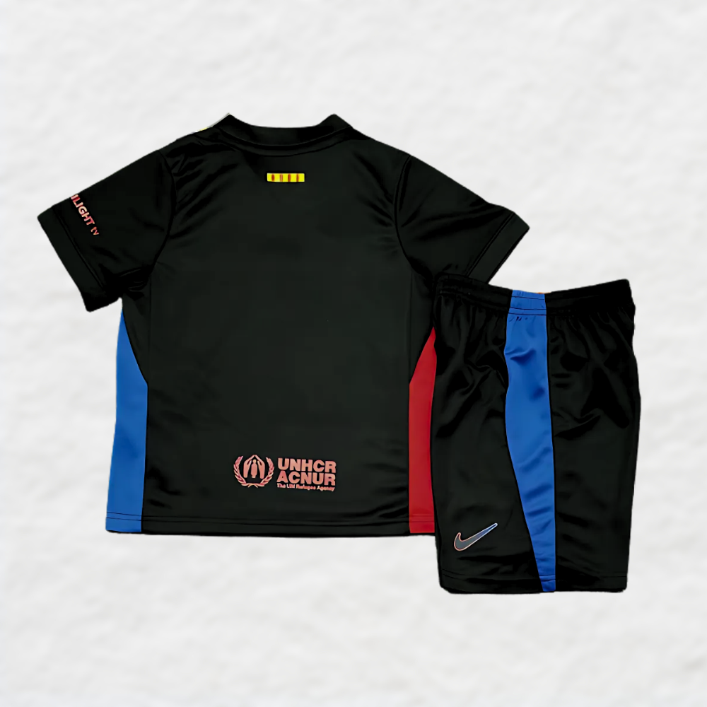 2024/25 Barcelona x Travis Scoot Børne Fodbold Sæt Specialudgave Udebane