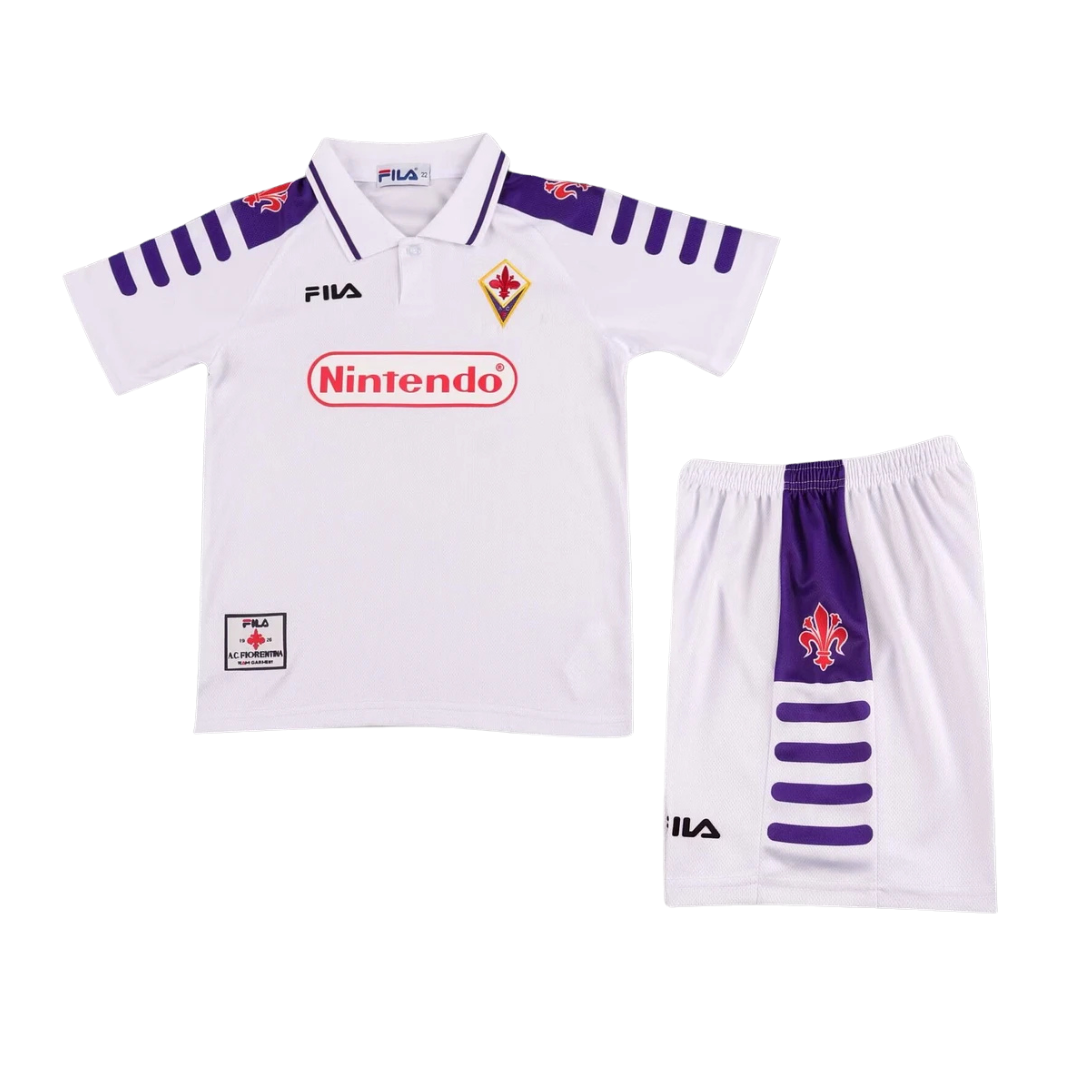 1998/1999 Fiorentina Udebanetrøje - Børne Fodbold Sæt