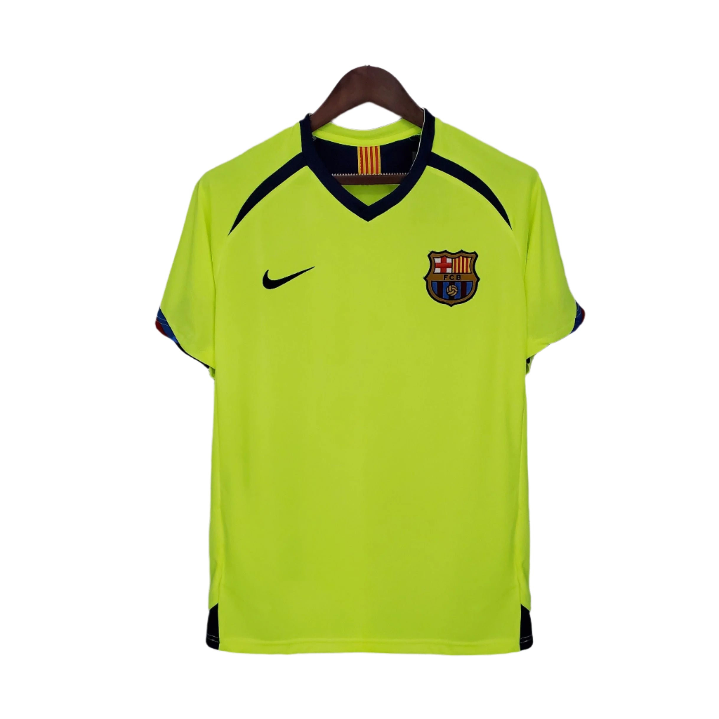 2005-2006 Barcelona Fluoreszierendes Retro-Auswärtstrikot