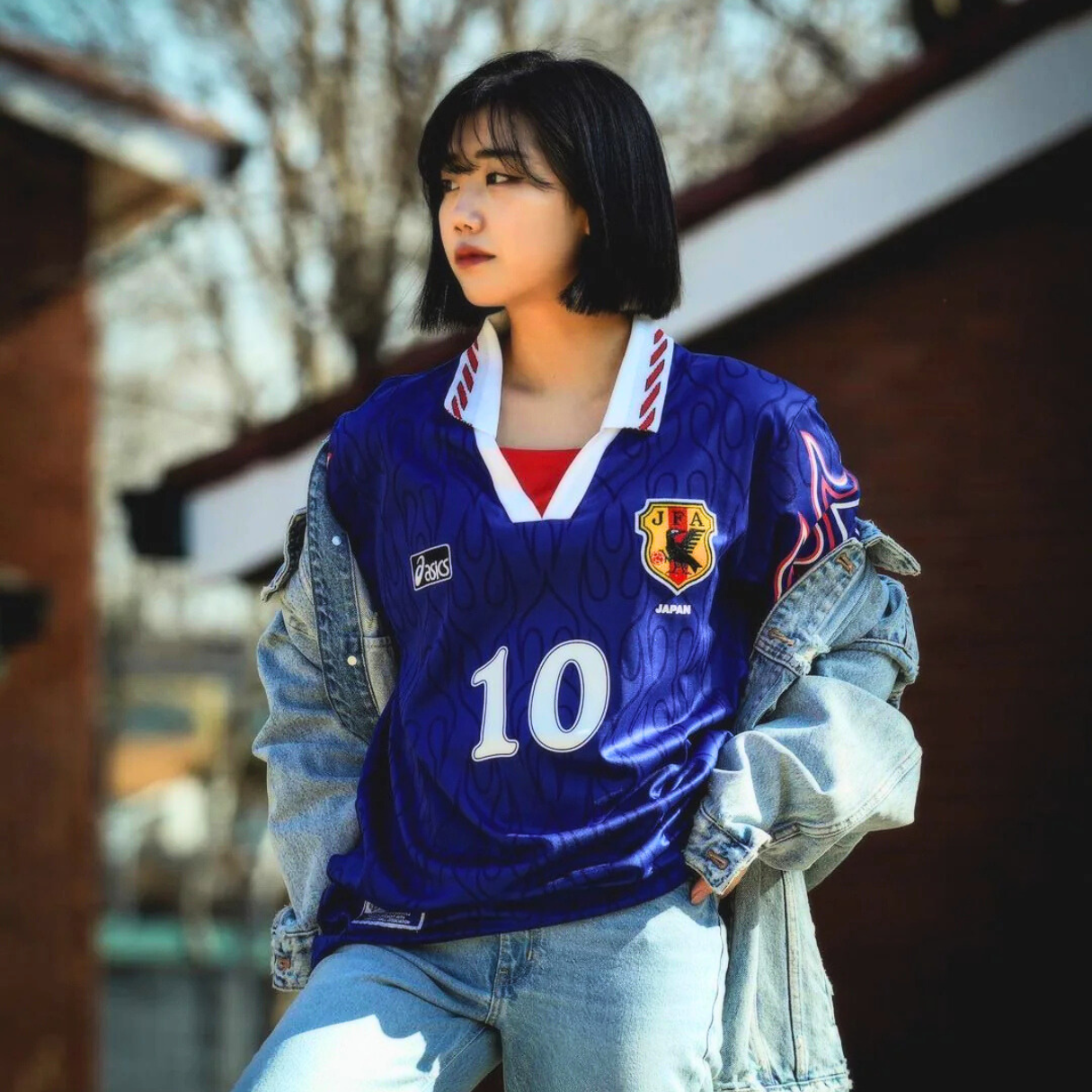 Japan Retro Skjorte 1998 Verdensmesterskab Blå Hjemmebane