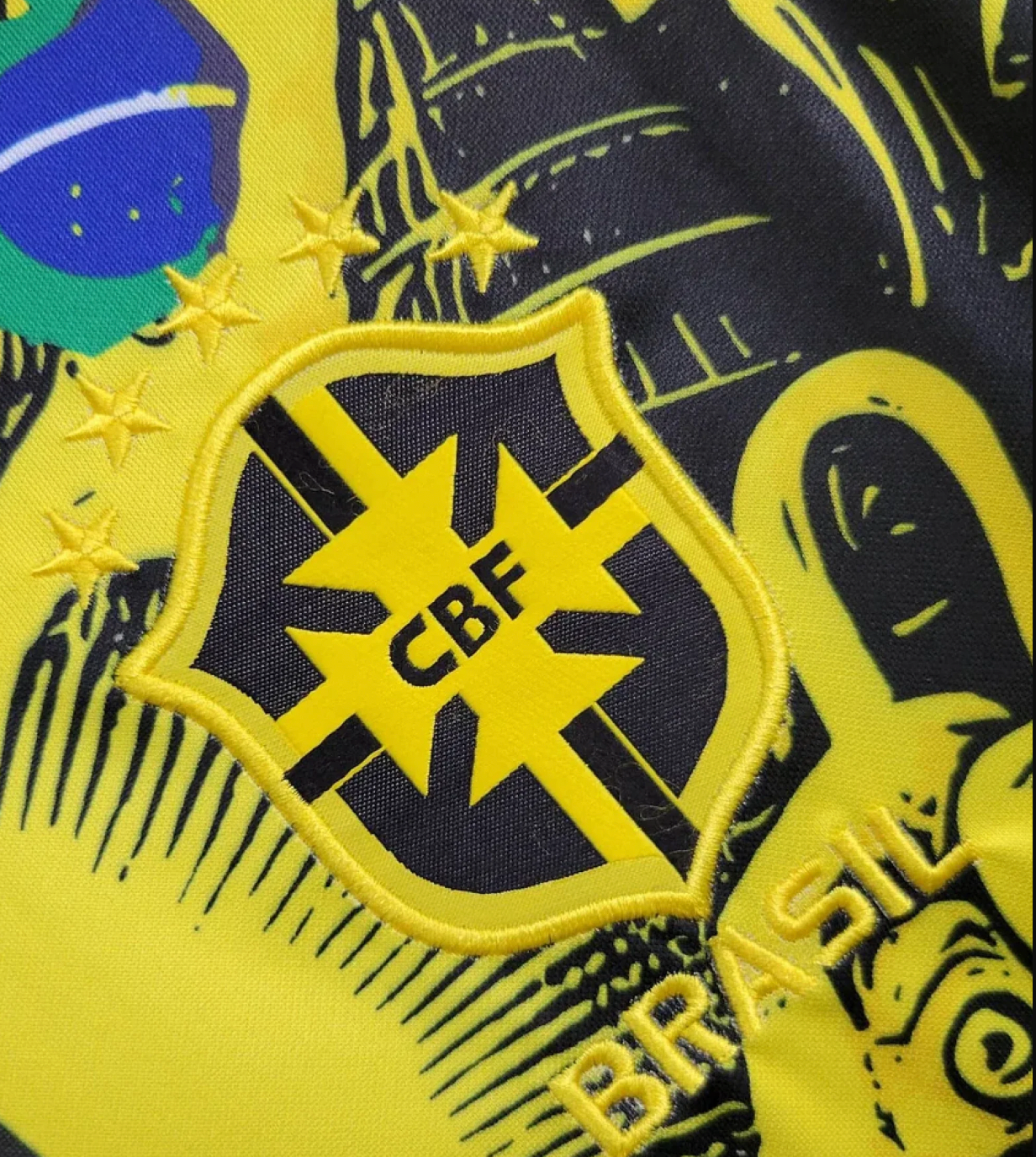 2024 Brazil Statue Corteiz Shirt - Yellow Special Edition