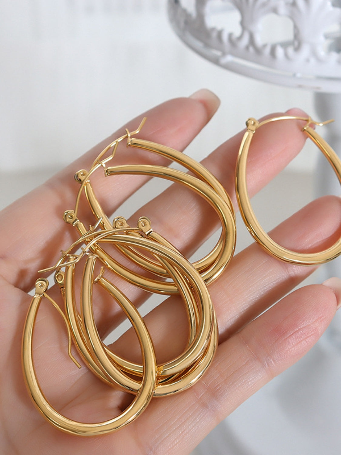 Guldbelagte stål hoops