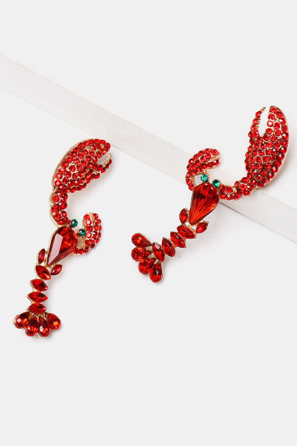 Lobster Glass Drop Earrings