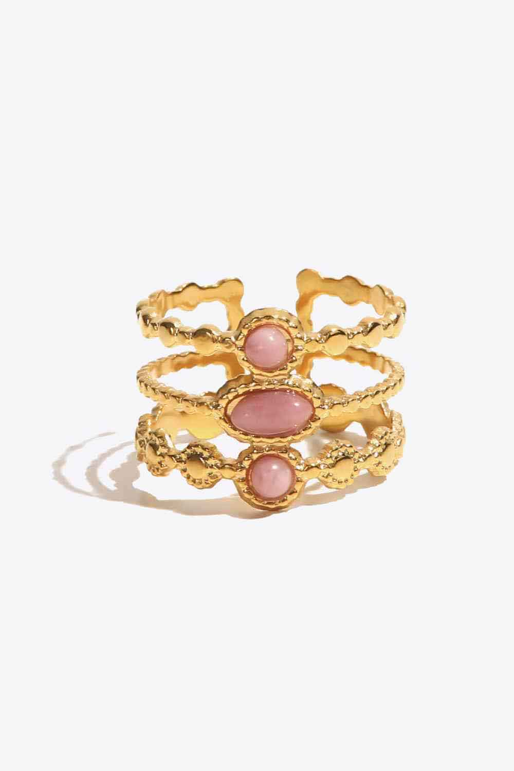Anello aperto in acciaio a triplo strato
