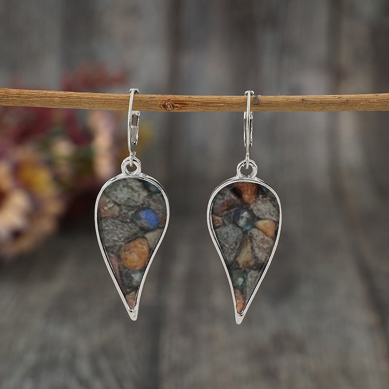 Pendientes colgantes de piedras preciosas