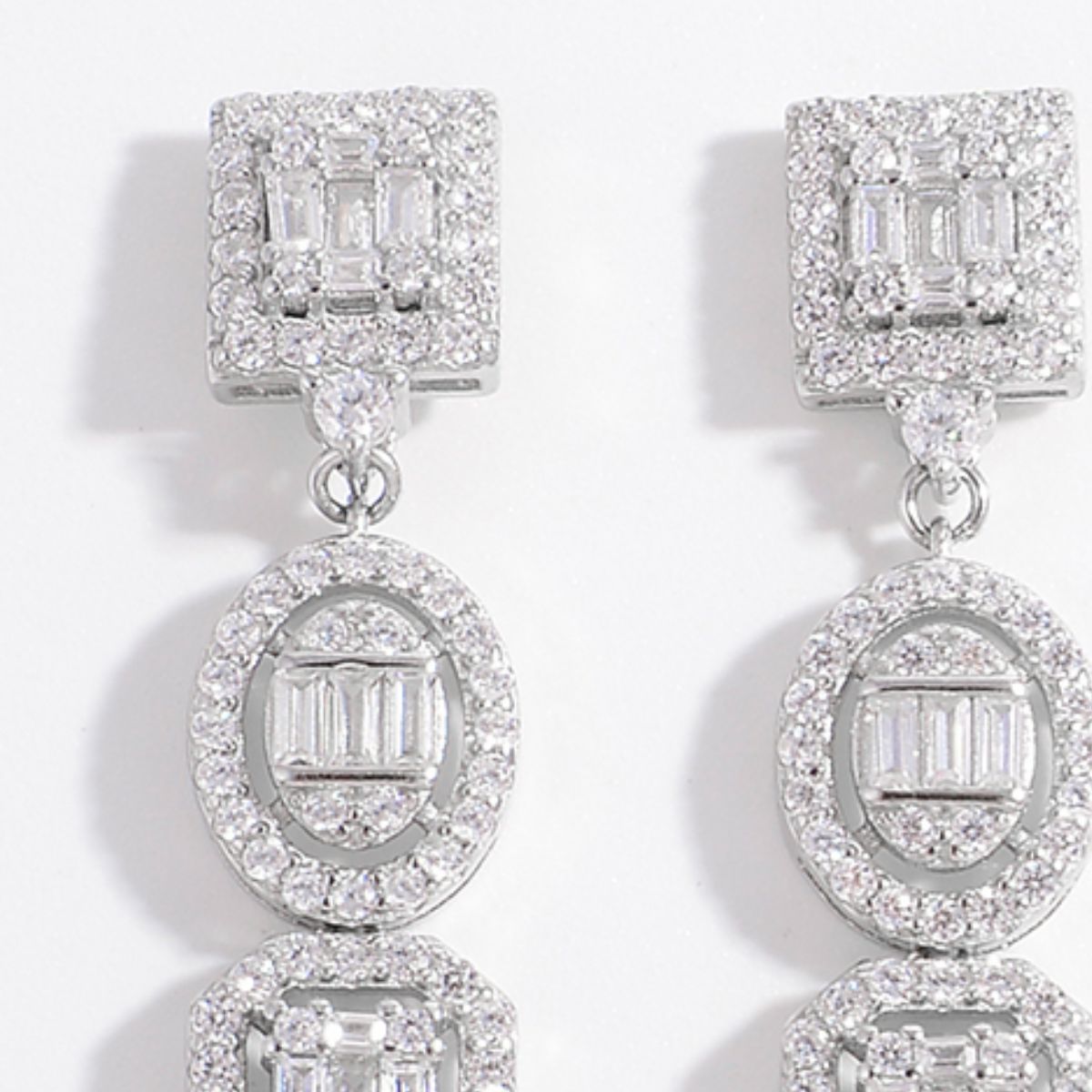 Orecchini a goccia in argento zircone