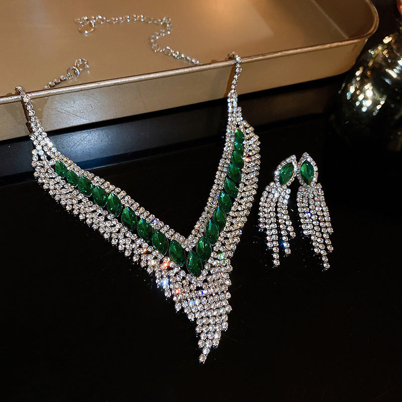 Kupfer Strass Schmuckset