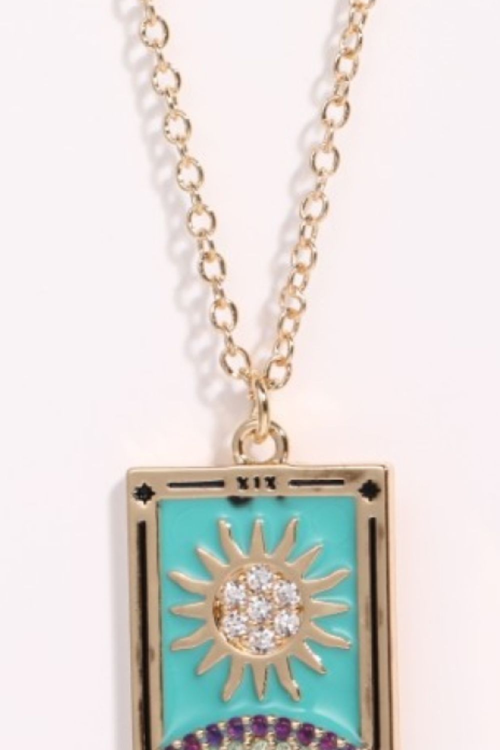 Collana in acciaio con ciondolo Tarocco
