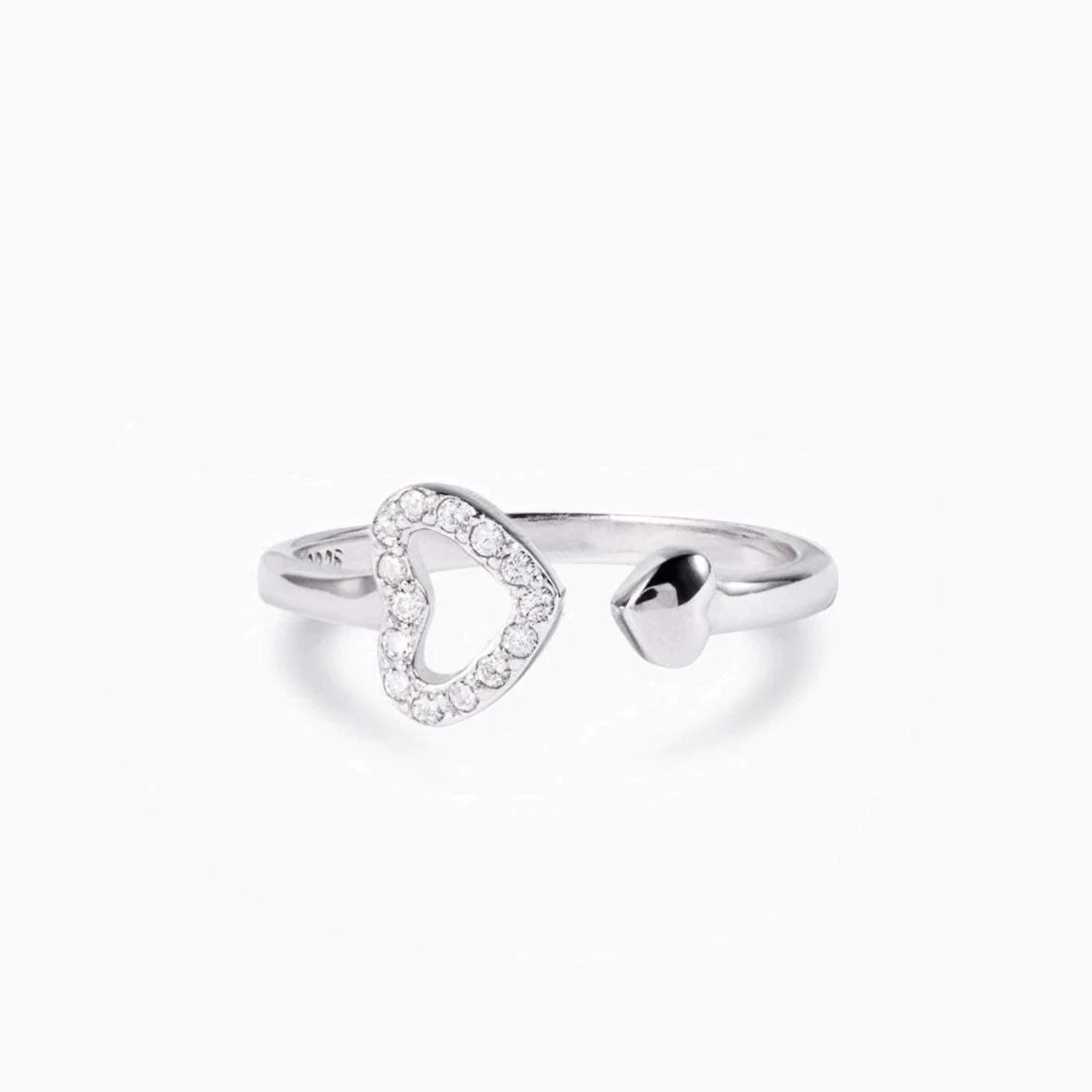 Åben Hjerte Zirkon Ring