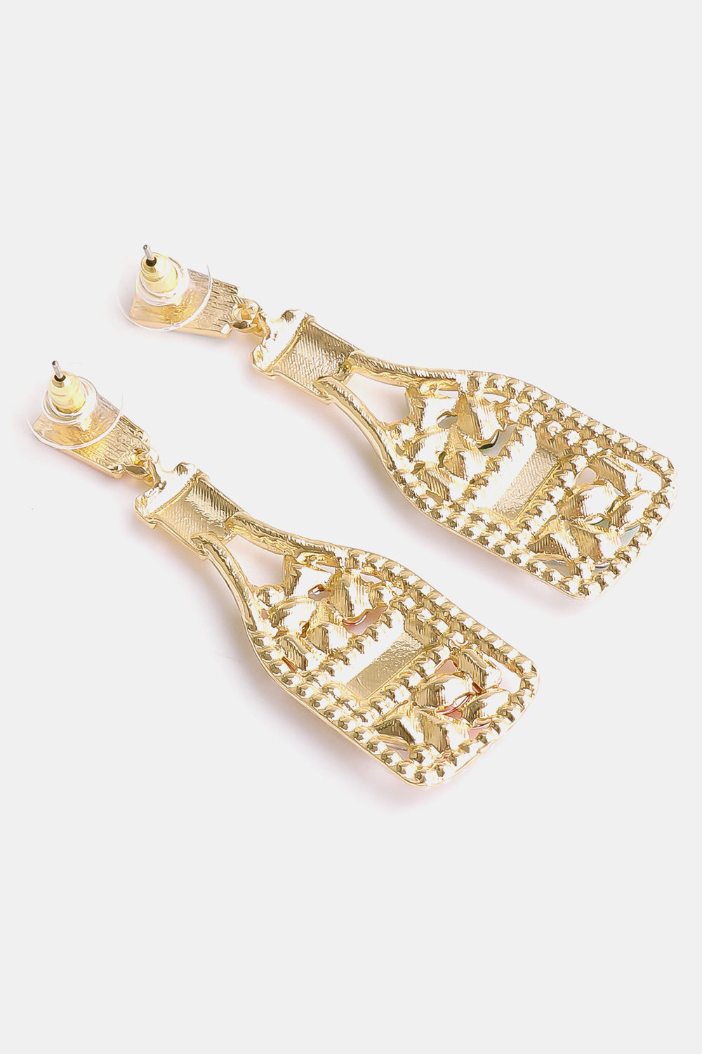 Orecchini pendenti in lega a forma di bicchiere da vino