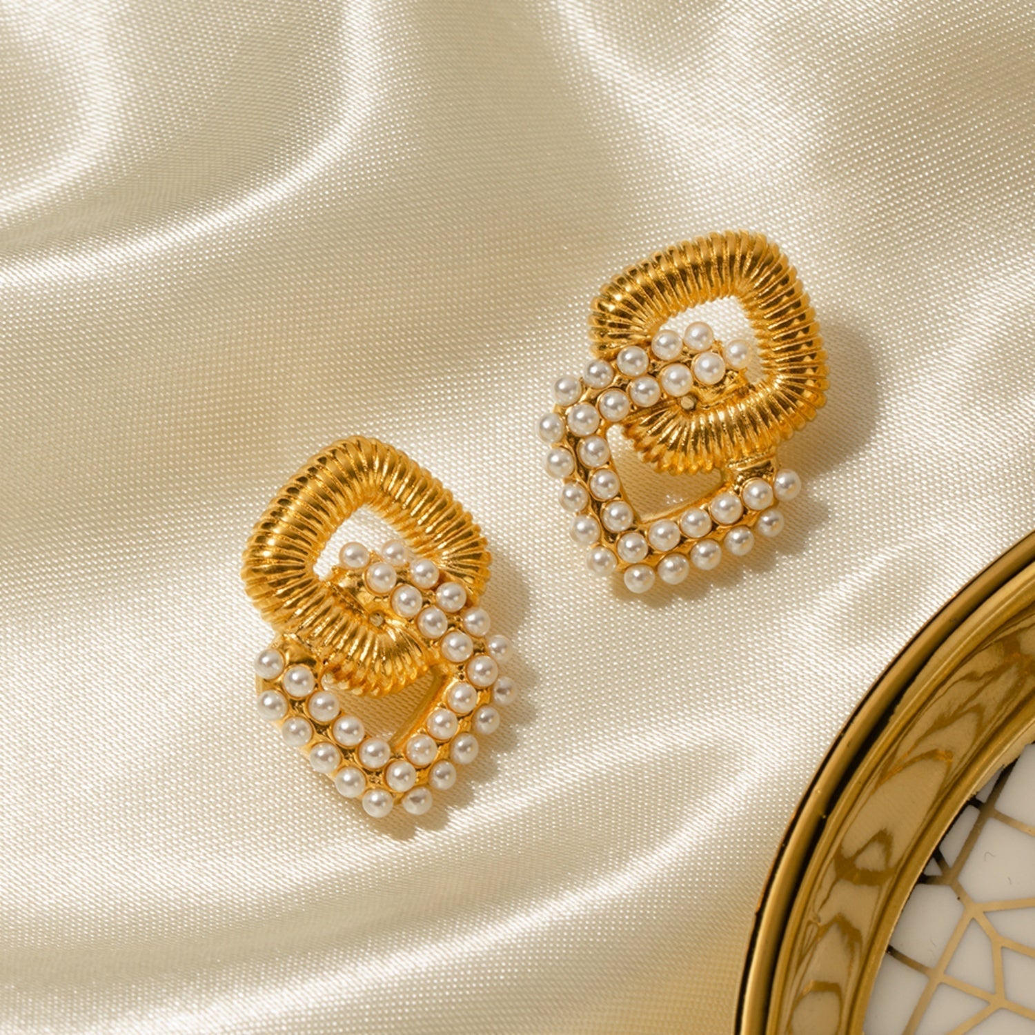 Gold-Plated Square Steel Studs