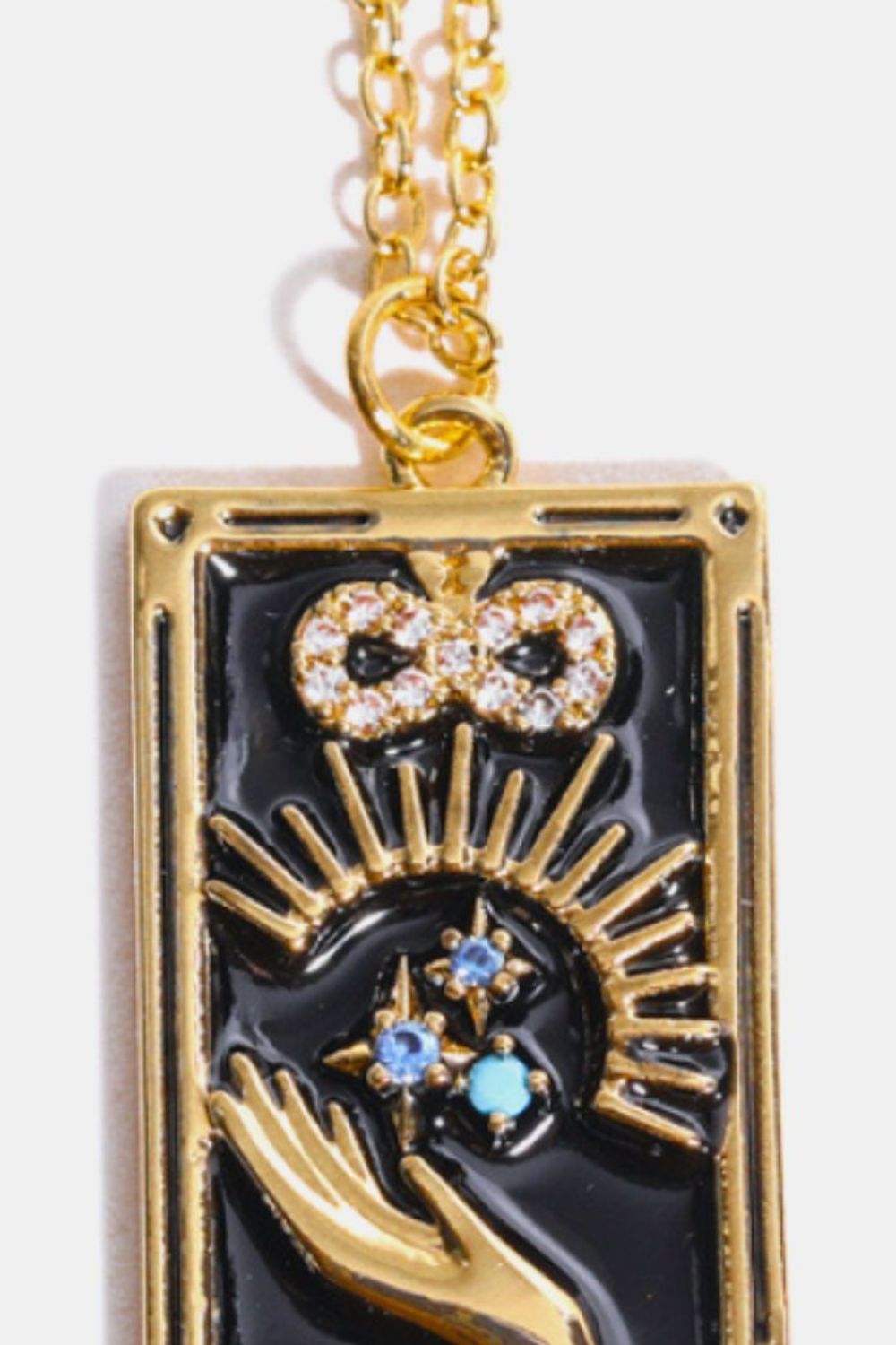 Collana in acciaio con ciondolo Tarocco