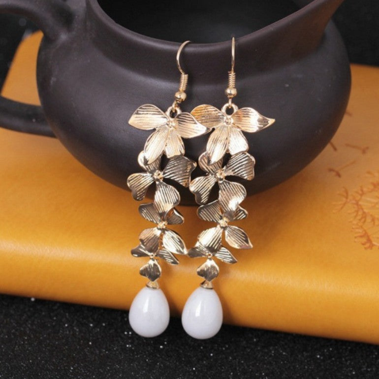 Perle Blomster Legering Studs